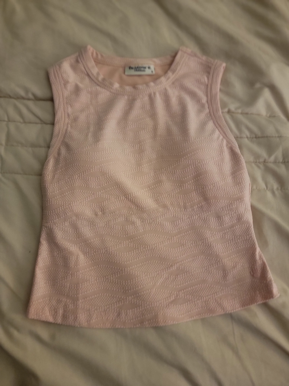 BearPaw Light Pink Textured Tank Top